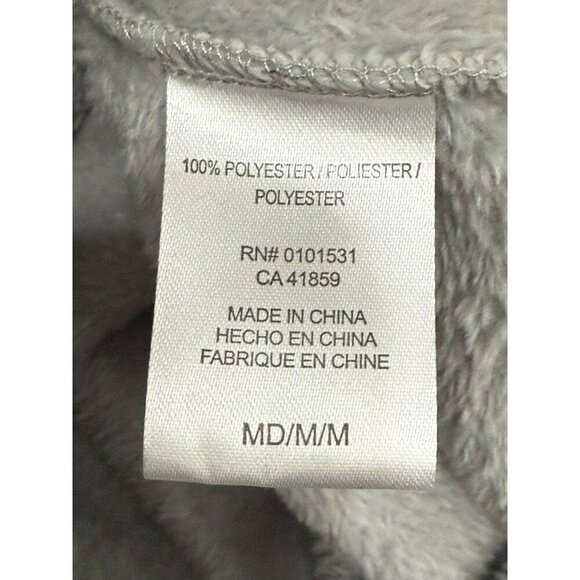 Disney Gray Pooh Fleece 1/4 zip Cropped shirt elastic waist cuffs Size Medium - Picture 7 of 9